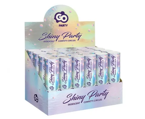 Konfetti pneumatyczne Shiny Party kółka opalizujące 15 cm