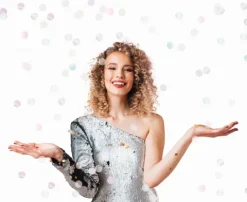 Konfetti pneumatyczne Shiny Party kółka opalizujące 15 cm