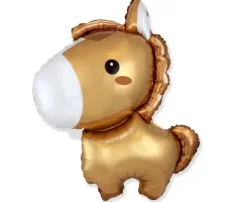 Konik baby brązowy balon foliowy 24 cale