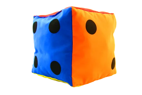 Kostka edukacyjna 20 cm - Kropki
