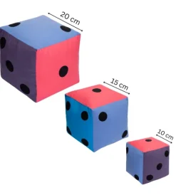 Kostka edukacyjna 10 cm - Kropki Pastelowa