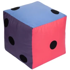 Kostka edukacyjna 10 cm - Kropki Pastelowa