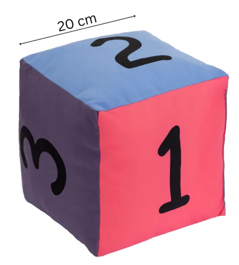 Kostka edukacyjna Pastelowa 20 cm Cyfry