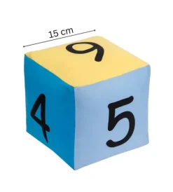 Kostka edukacyjna Pastelowa 15 cm - Cyfry