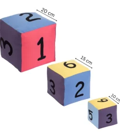 Kostka edukacyjna Pastelowa 15 cm - Cyfry