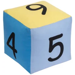 Kostka edukacyjna pastelowa 10 cm Cyfry