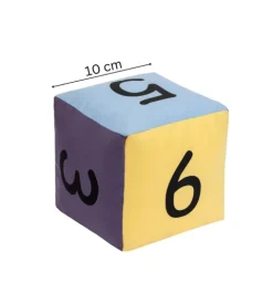 Kostka edukacyjna pastelowa 10 cm Cyfry