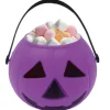 Koszyk na słodycze wiaderko DYNIA okrągłe fioletowe Halloween