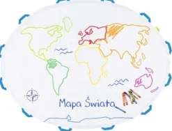 Kreatywna Mata Edukacyjna Mapa Świata AKSON (do malowania)