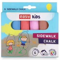 Kreda kolorowa 6 sztuk okrągła chodnikowa duża Easy