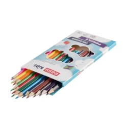 Kredki drewniane 12 kolorów trójkątne Easy