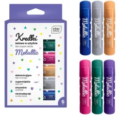 Kredki żelowe w sztyfcie wykręcane 6 sztuk