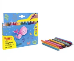 Kredki świecowe 24 kolory Plastic crayons (heksagonalne) JOVI