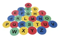 Krążki edukacyjne gumowe na podłogę - alfabet A-Z 26 szt.