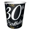 Kubeczki papierowe 30 URODZINY 200 ml 6 szt.