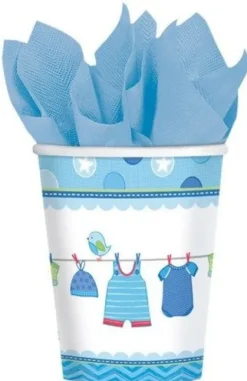Kubeczki papierowe Baby Shower Chłopiec 8 szt