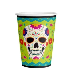 Kubeczki papierowe Dia de los Muertos skull meksykańskie 250 ml