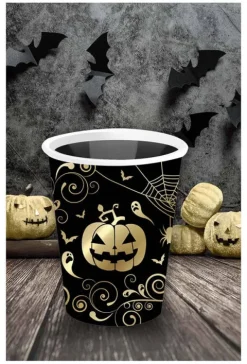 Kubeczki papierowe Dynia Pajęczyny HALLOWEEN 240 ml 6 szt.
