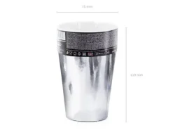 Kubeczki papierowe jednokolorowe Srebrne 220ml 6 szt