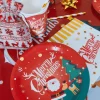 Kubeczki papierowe Merry Christmas czerwone z reniferem 6 szt.