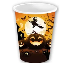 Kubeczki papierowe Dynia pomarańczowe HALLOWEEN 240 ml 6 szt.