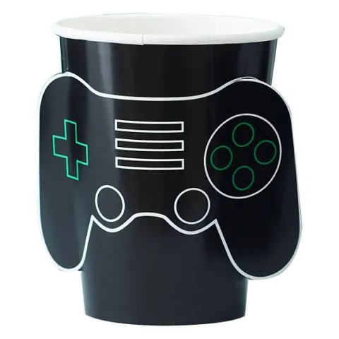Kubeczki papierowe Gaming Party GAMEPAD 3D 8 szt. 250 ml