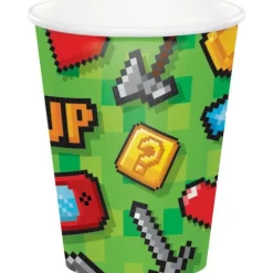 Kubeczki papierowe Gaming Party Minecraft 8 szt.
