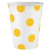 Kubeczki papierowe GROSZKI żółte 250 ml 6 szt.