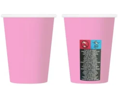 Kubeczki papierowe jednokolorowe różowe 270ml 6 szt.