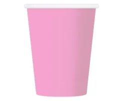 Kubeczki papierowe jednokolorowe różowe 270ml 6 szt.