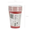 Kubeczki papierowe jednokolorowe ciemny czerwony 250ml 6 szt. PartyDeco