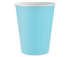 Kubeczki papierowe jednokolorowe jasnoniebieskie 250ml 6 szt.