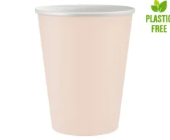 Kubeczki papierowe jednokolorowe pudrowy róż 250ml 6 szt.