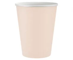 Kubeczki papierowe jednokolorowe pudrowy róż 250ml 6 szt.