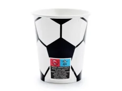 Kubeczki papierowe Piłka nożna 260ml 6 szt.
