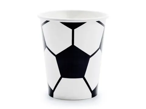 Kubeczki papierowe Piłka nożna 260ml 6 szt.