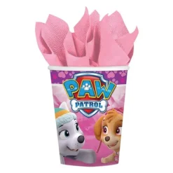 Kubeczki papierowe Psi Patrol dla dziewczynki 250 ml 8 szt.