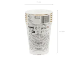 Kubeczki papierowe w kwiaty beżowe 220 ml 6 szt.
