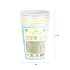Kubeczki papierowe zajączki Wielkanoc 220 ml DIY mix 6 szt.