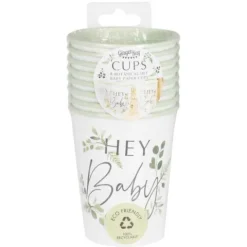Kubek kubeczek papierowy Hey Baby 8 szt. 266 ml seria Botanical
