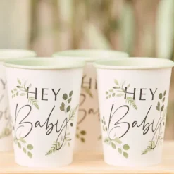 Kubek kubeczek papierowy Hey Baby 8 szt. 266 ml seria Botanical