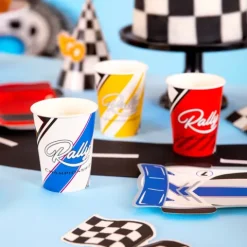 Kubki papierowe Wyścigówki Race 6 szt. 270 ml