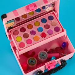 Kuferek zestaw kosmetyków do makijażu i paznokci makeup kosmetyki cienie lakiery walizka