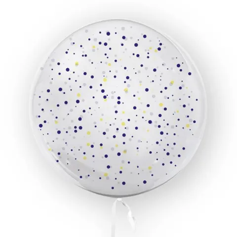 Kula transparentna balon foliowy Bubble 45 cm - kropki