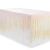 Kurtyna na brzeg stołu Skirting foliowy frędzle OPALIZUJĄCY 80x300 cm