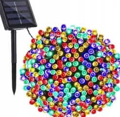 Lampki choinkowe solarne zewnętrzne 200 LED Multikolor