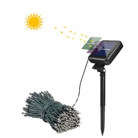 Lampki choinkowe solarne zewnętrzne 200 LED Multikolor