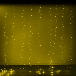 Lampki LED kurtyna druciki 3x3 m ciepły biały 300 LED