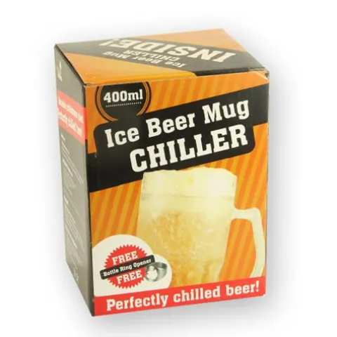 Lodowy kufel CHILLER 400 ml - złocisty