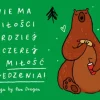 Magnes z misiem "Nie ma miłości bardziej szczerej niż miłość do jedzenia!"